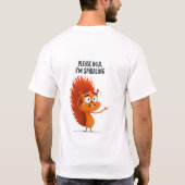どうか待ってください スパイラルなリス Tシャツ (裏面)