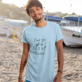 どうか手放してください イエス・キリスト ブルー Tシャツ