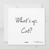 どうしたの、ネコ？四角いグリーティングカード シーズンカード (裏面)