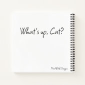 どうしたの、ネコ？四角いスパイラルノートブック ノートブック (裏面)