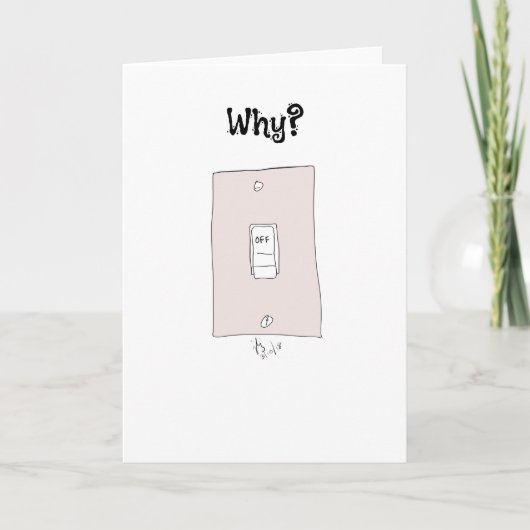 どうして？グリーティングカード サンキューカード (正面)