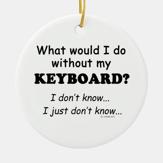 どうしようキーボード セラミックオーナメント (正面)
