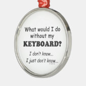どうしようキーボード メタルオーナメント (左)