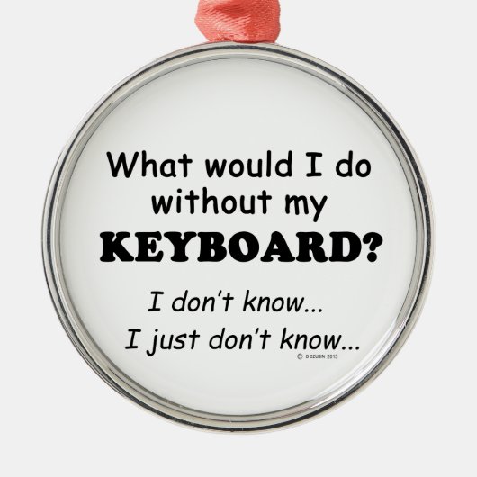 どうしようキーボード メタルオーナメント (正面)