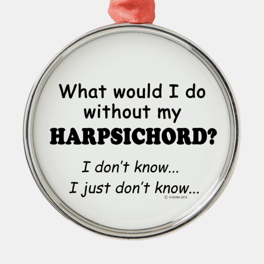 どうしようハープシコード メタルオーナメント (正面)