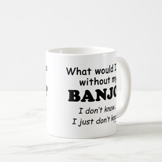 どうしようバンジョコーヒーマグ コーヒーマグカップ (正面右)