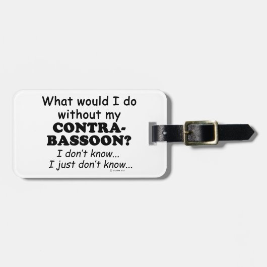 どうしよう、コントラバサーン ラゲッジタグ (正面横)