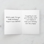 どうすればいい？ 非常に悪い感じ誕生日カード カード (内部)