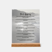 どうせミスティ海ビーチ アクリルサイン (正面)