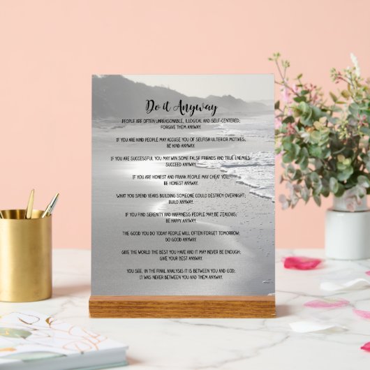 どうせミスティ海ビーチ アクリルサイン (ウェディング)