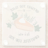 どうせ感謝して切る ガラスコースター (裏面)