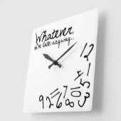 どうせ遅いんだ スクエア壁時計 (傾斜)
