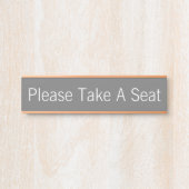 「どうぞお座りください」 サインプレート (正面)