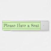 「どうぞお座りください」 サインプレート (正面)