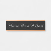「どうぞお座りください」 サインプレート (正面)