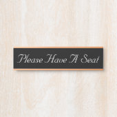 「どうぞお座りください」 サインプレート (正面)
