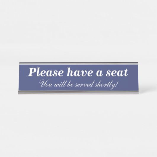 「どうぞお座りください」 デスクネームプレート (正面)