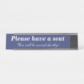 「どうぞお座りください」 デスクネームプレート (正面)