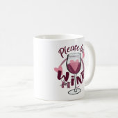 どうぞ私のワイングラスおもしろい文字かわいい愛 コーヒーマグカップ (正面右)