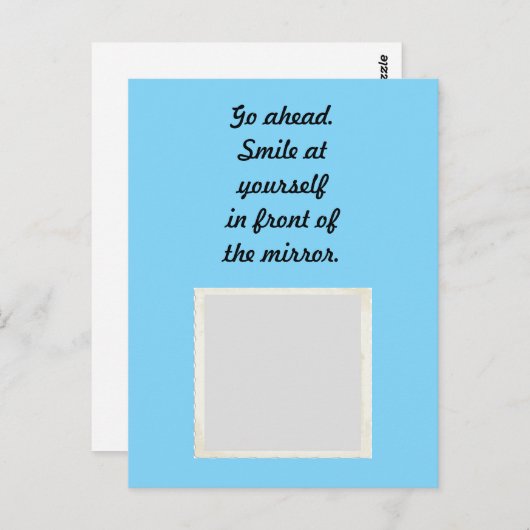 どうぞ。スマイルの前で自分で鏡 ポストカード (正面/裏面)
