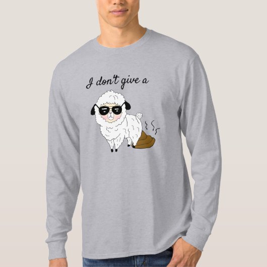 どうでもいい羊が面白い Tシャツ (正面)