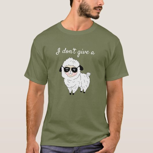 どうでもいい羊の絵が面白い Tシャツ (正面)