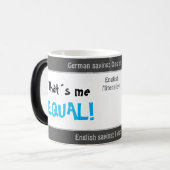 どうでもいい - 馬鹿げたドイツ語の表現！ モーフィングマグカップ (正面左)