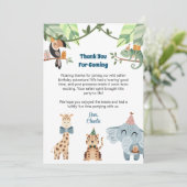 どうぶつのサファリパーティー　アニマル、来てくれてありがとうカード サンキューカード (スタンド正面)