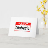 どうも私は糖尿病だ…名前タグ カード (黄色い花)