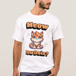 どうやって行くの？愛猫おもしろい好きにかわいい猫プリン Tシャツ