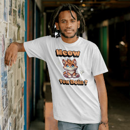 どうやって行くの？愛猫おもしろい好きにかわいい猫プリン Tシャツ