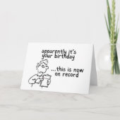 どうやら今日はあなたの誕生日らしいです (公認) カード (正面)