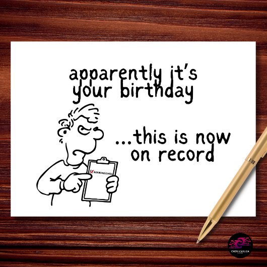 どうやら今日はあなたの誕生日らしいです (公認) カード