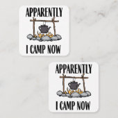 どうやら私はキャンプおもしろいを今引用文 スクエア名刺 (正面/裏面)