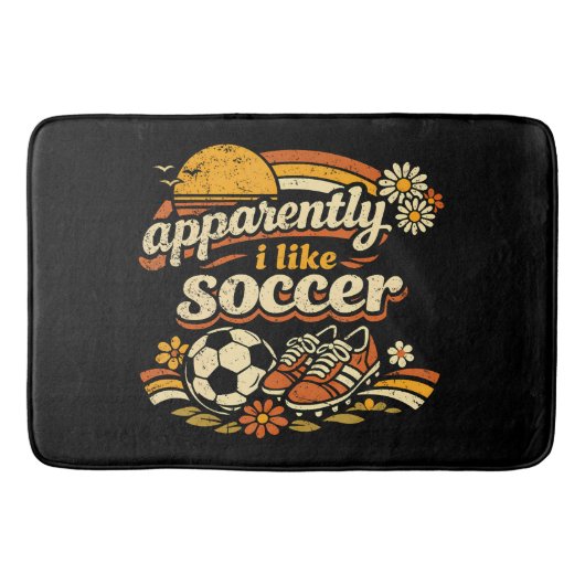 どうやら私はサッカーが好きらしい バスマット (正面)