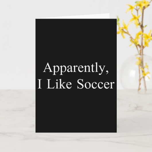どうやら私はサッカーが好きらしい 笑える サッカー ジョーク グッズ カード (黄色い花)