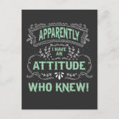 どうやら私は引用文を知った態度をおもしろい持つ ポストカード (正面)