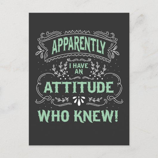 どうやら私は引用文を知った態度をおもしろい持つ ポストカード (正面)