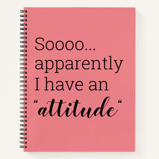 どうやら私は態度のノートを持っおもしろいている ノートブック (正面)