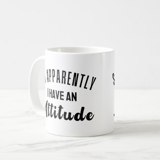 どうやら私は態度を取っているようだ コーヒーマグカップ (正面左)