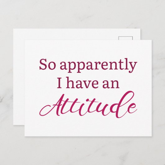 どうやら私は態度を取っているようだ ポストカード (正面/裏面)