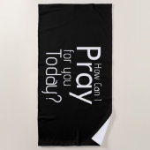 どう祈する？クリスチャン ビーチタオル (正面)