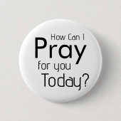 どう祈する？クリスチャン 缶バッジ (正面)