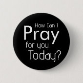 どう祈する？クリスチャン 缶バッジ (正面)