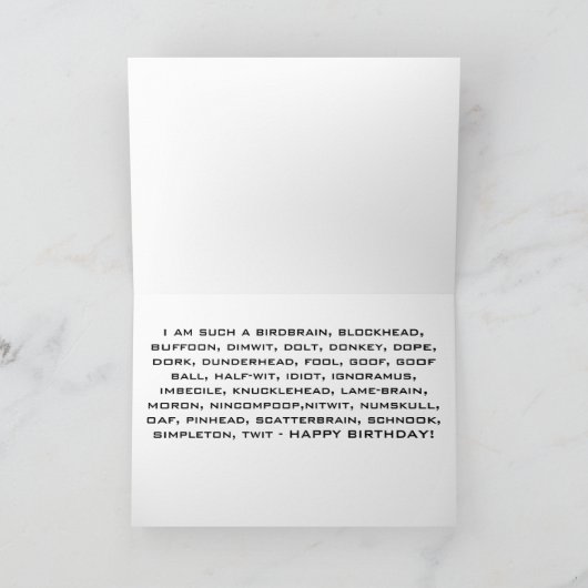 どう言えばいいの?遅れた誕生日 カード (内部)