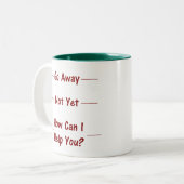 どう遠くにやって行け救済る?マグ ツートーンマグカップ (正面左)