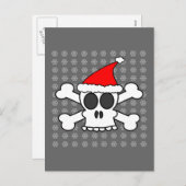 どくろ印のサンタの帽子 シーズンポストカード (正面/裏面)