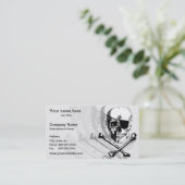 どくろ印のテンプレートの名刺 名刺 (スタンド正面)