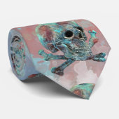 どくろ印の水彩画 ネクタイ (ロール)