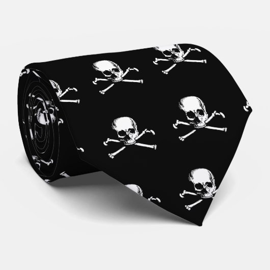 どくろ印の首のタイ ネクタイ (ロール)